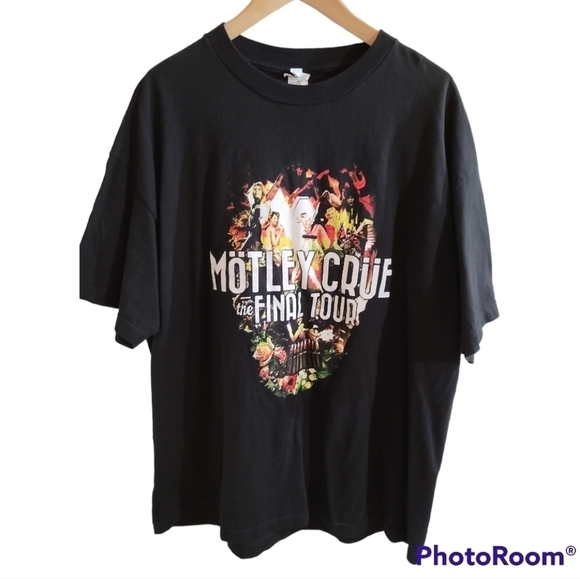 Other - Motley Crue Last Tour 2014 Band T-shirt 2XL Black Graphic Double Sided